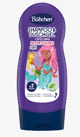 bubchen儿童洗发沐浴护发3合1海魔力款230ml*16