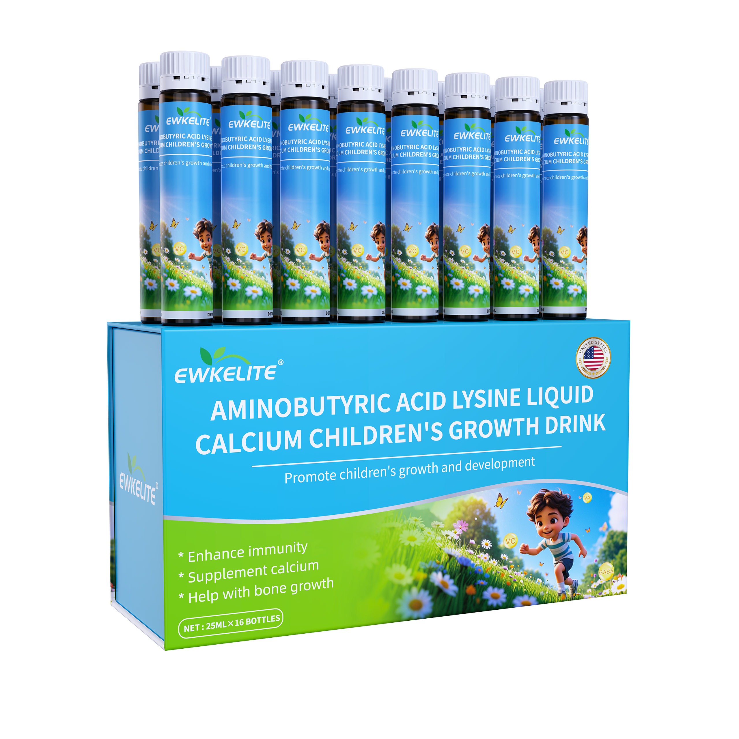 氨基丁酸赖氨酸液体钙儿童成长饮